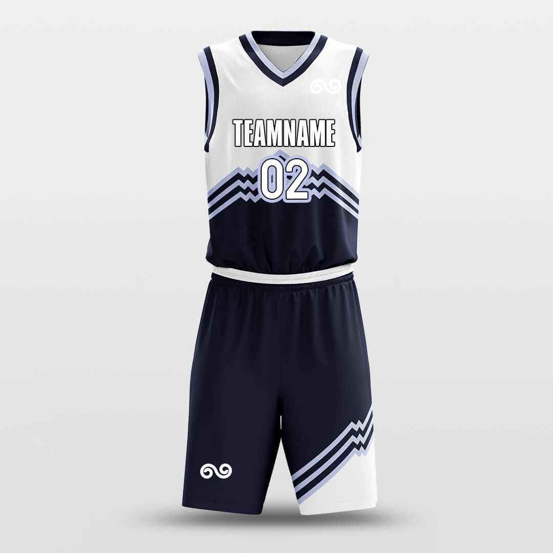 Blue Mountain -Custom Basketball Jersey with Shorts Subliamted