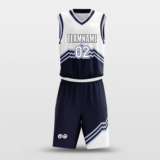 Blue Mountain -Custom Basketball Jersey with Shorts Subliamted