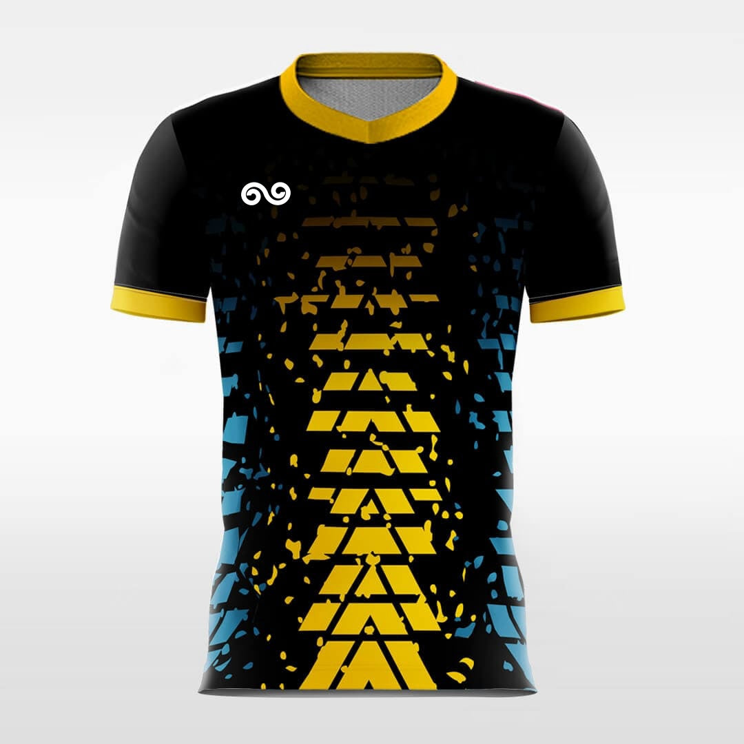 Fish Scale - Custom Soccer Jersey for Men Black Sublimated