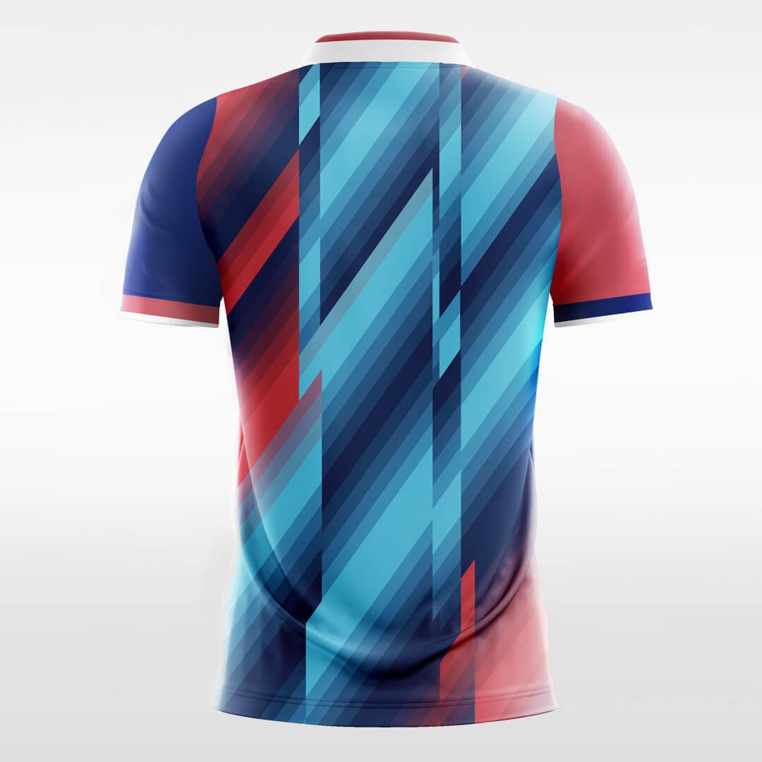 blue short sleeve jersey