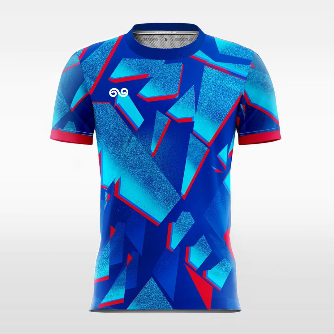 Glacier - Custom Soccer Jersey for Men Blue Sublimated