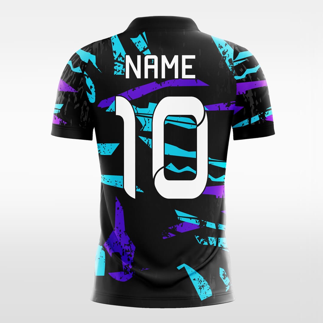     blue short sleeve soccer jersey