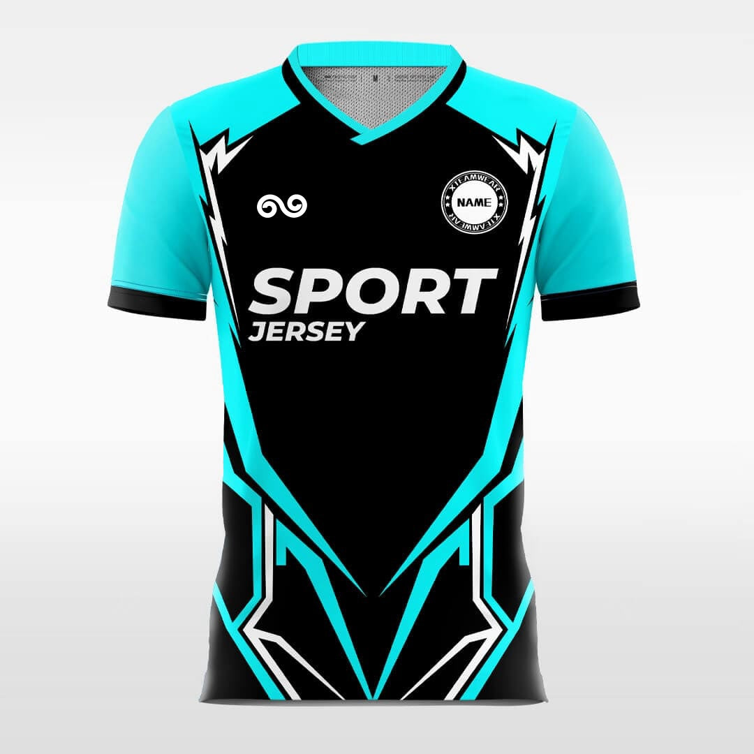 Mech Warrior - Custom Soccer Jersey for Men Blue Sublimated