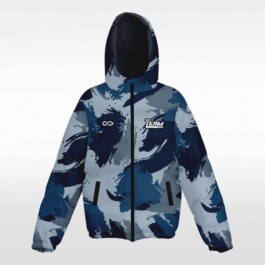 blue winter jacket
