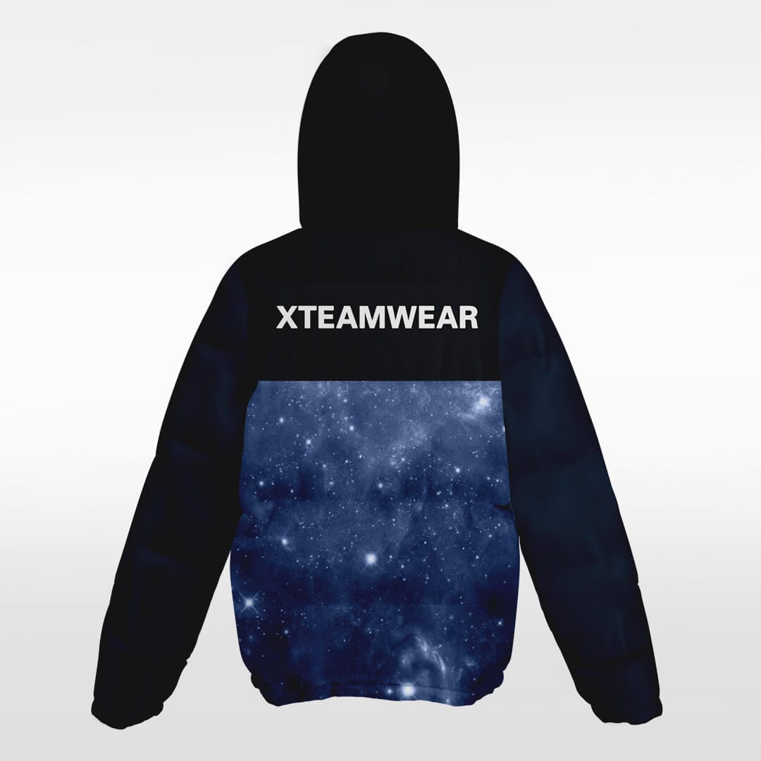 blue winter jacket