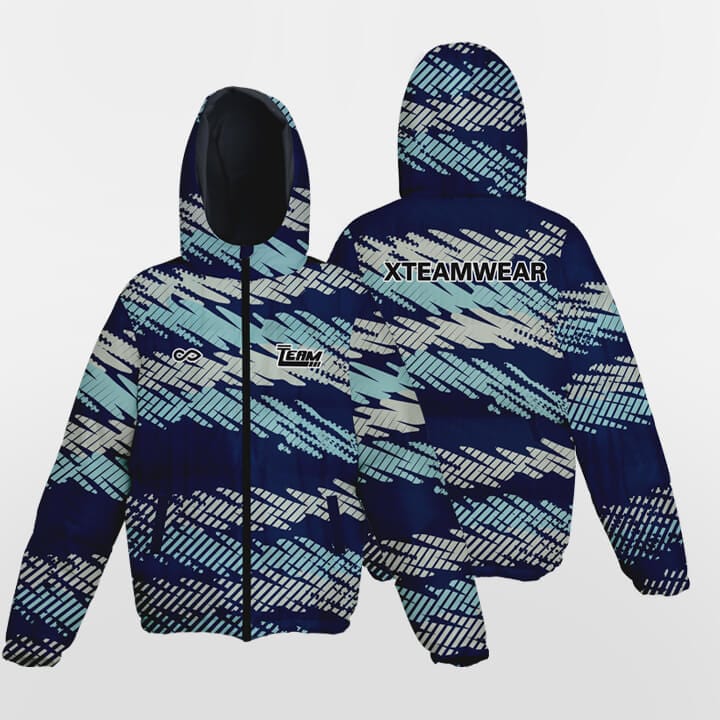 blue winter jacket