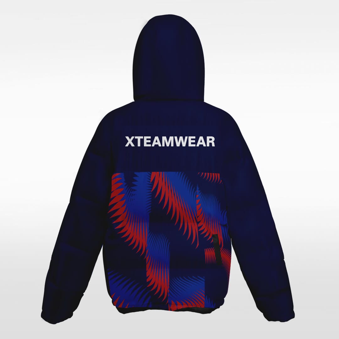 blue winter jacket