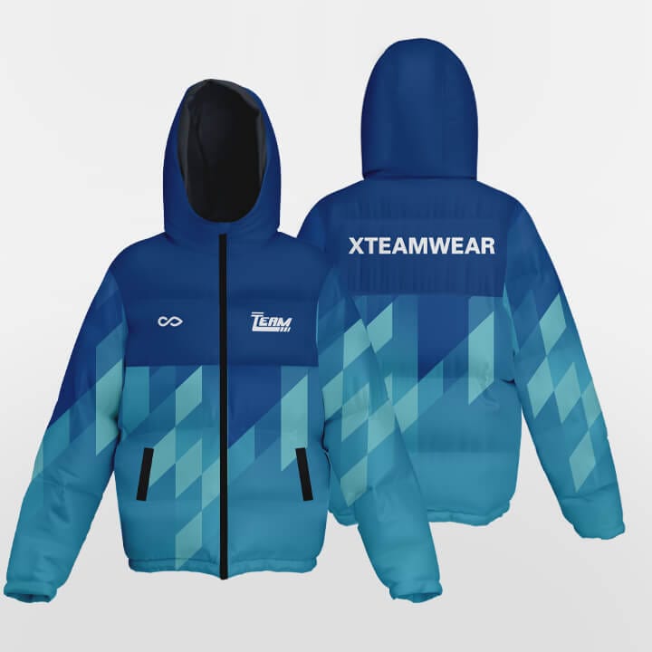 blue winter jacket