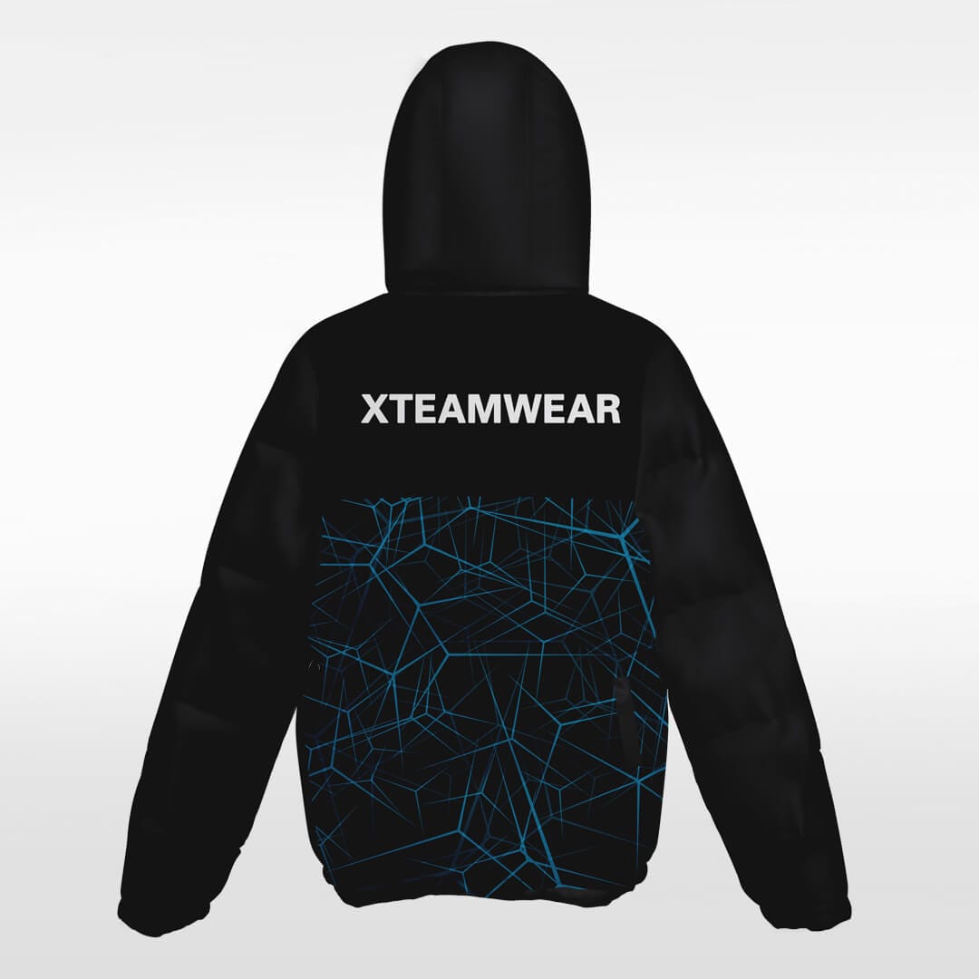 blue winter jacket