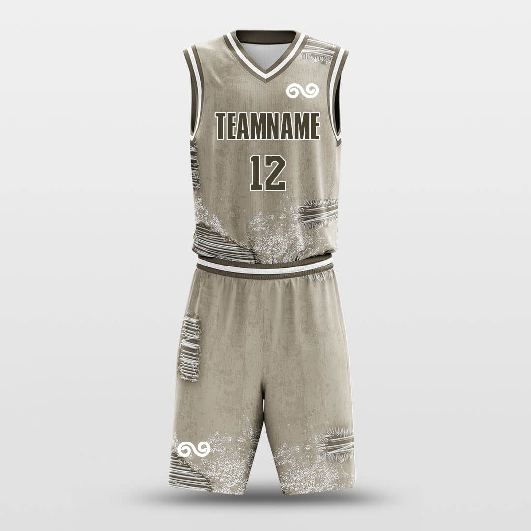 Broken Hole2 -Custom Basketball Jersey with Shorts Subliamted