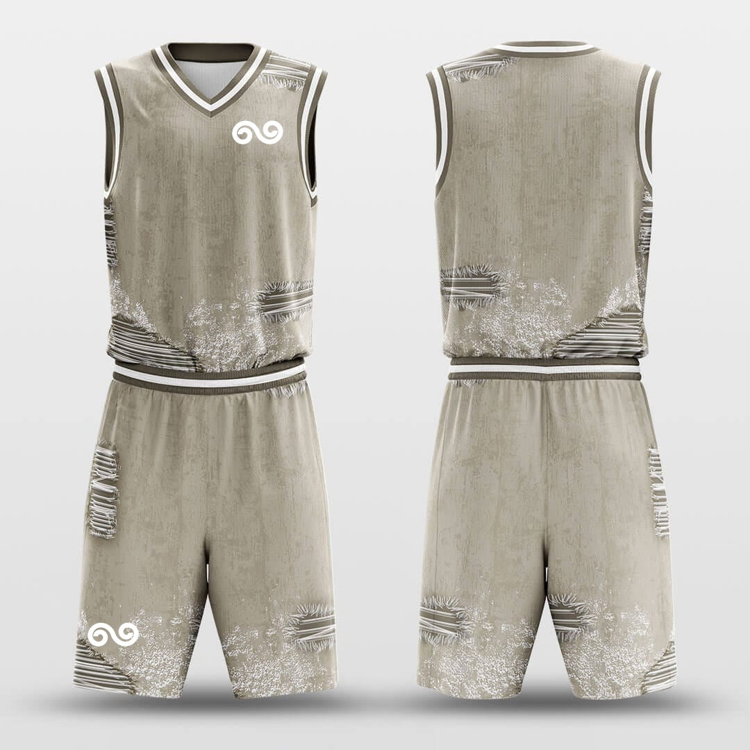 Broken Hole2 -Custom Basketball Jersey with Shorts Subliamted