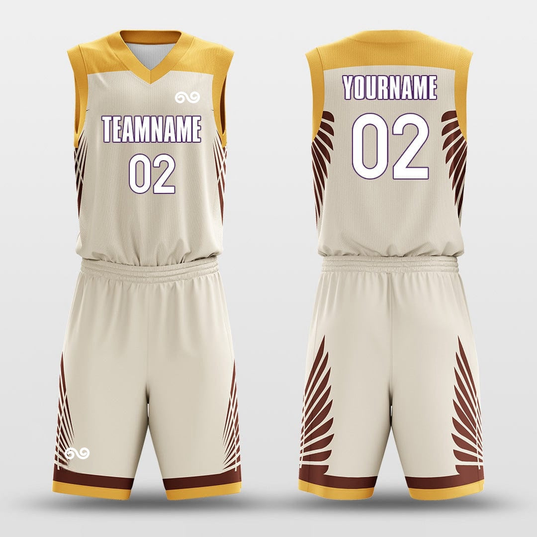 Feathered Maillard -Custom Basketball Jersey with Shorts Subliamted