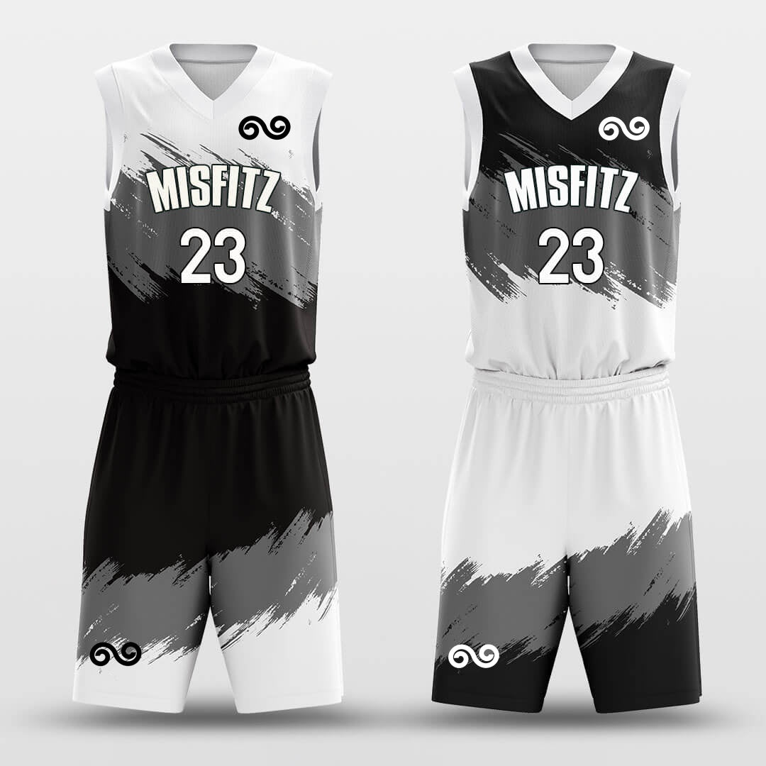 Brushes -Custom Reversible Basketball Jersey with Shorts Subliamted