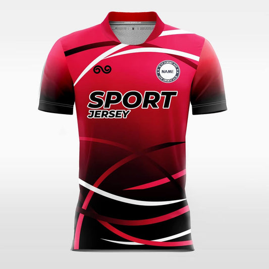 Burns - Custom Soccer Jersey for Men Red Sublimated