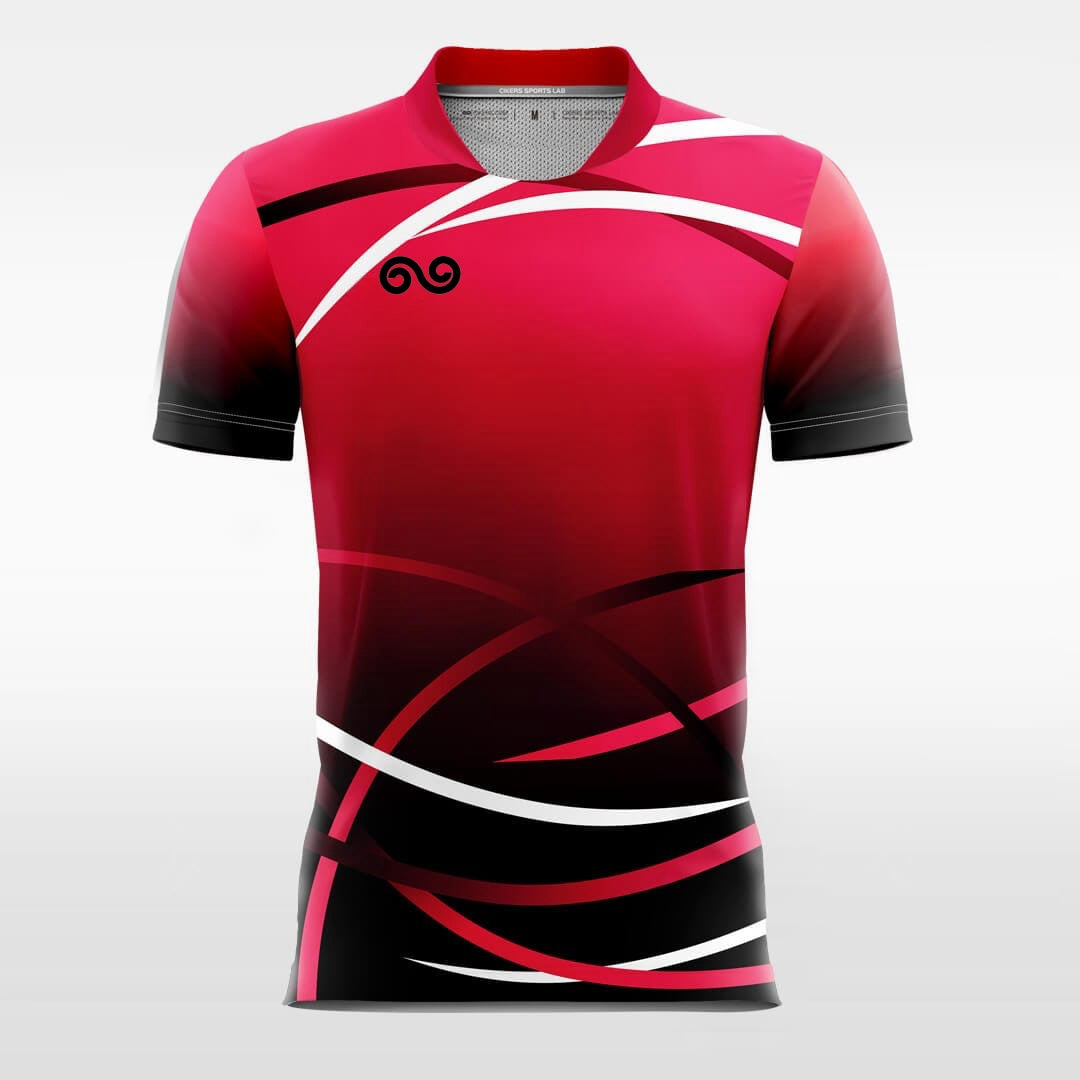 Burns - Custom Soccer Jersey for Men Red Sublimated