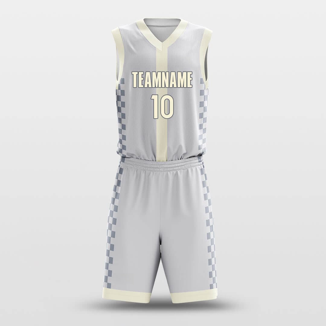 Checkerboard Blue -Custom Basketball Jersey with Shorts Subliamted