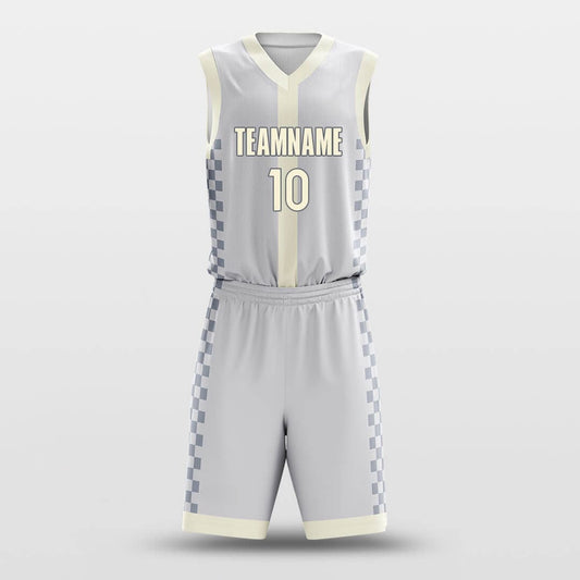 Checkerboard Blue -Custom Basketball Jersey with Shorts Subliamted