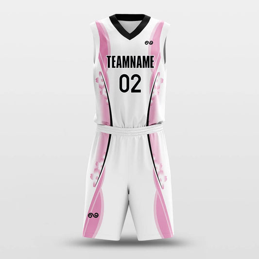 Cherry Blossom -Custom Basketball Jersey with Shorts Subliamted