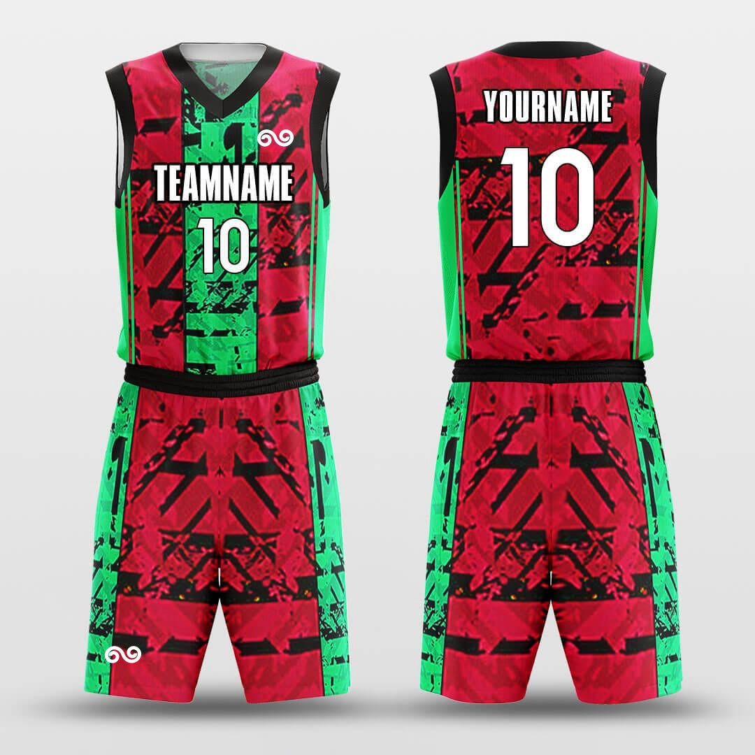 Christmas Camouflage -Custom Basketball Jersey with Shorts Subliamted