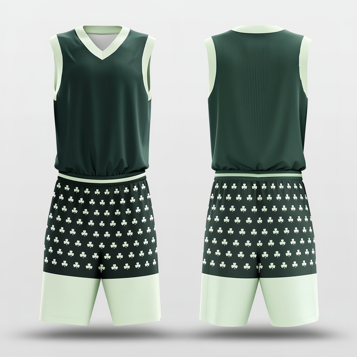 Clover -Custom Basketball Jersey with Shorts Subliamted
