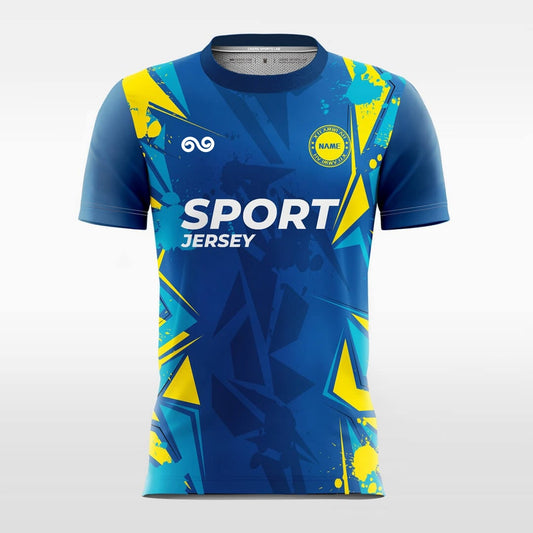 Color Block - Custom Soccer Jersey for Men Navy Blue Sublimated