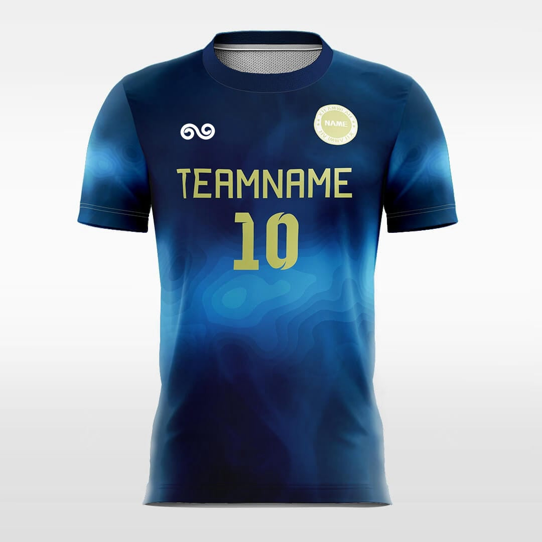 Current - Custom Soccer Jersey for Men Blue Sublimated