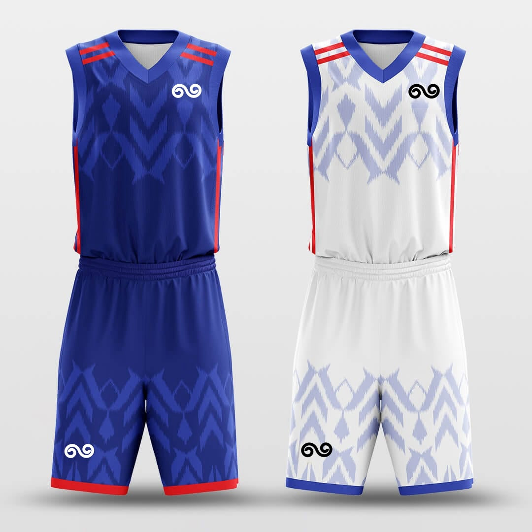 Blanket -Custom Reversible Basketball Jersey with Shorts Subliamted