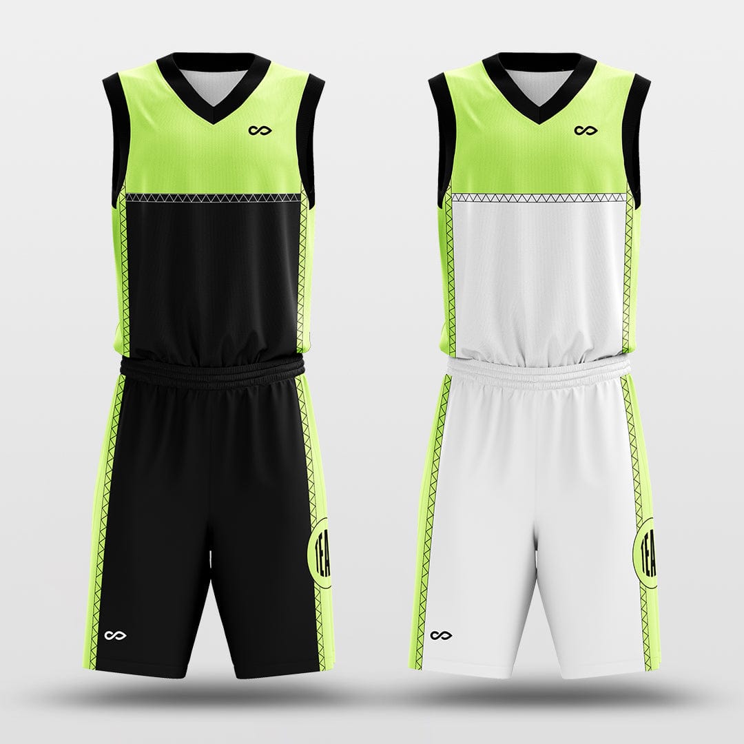Tiger Teeth -Custom Reversible Basketball Jersey with Shorts Subliamted