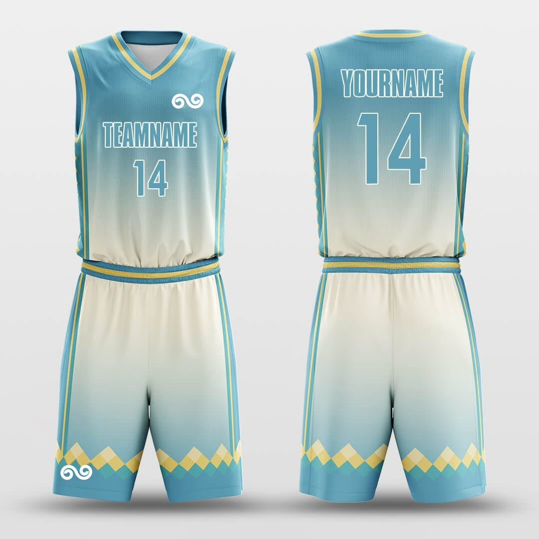 Green Square -Custom Basketball Jersey with Shorts Subliamted