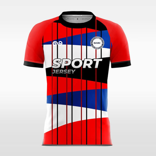 Cutting - Custom Soccer Jersey for Men Red Sublimated