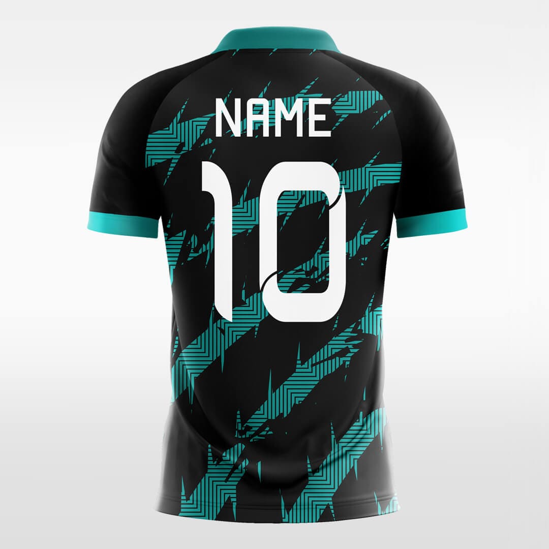 cyan custom short sleeve jersey