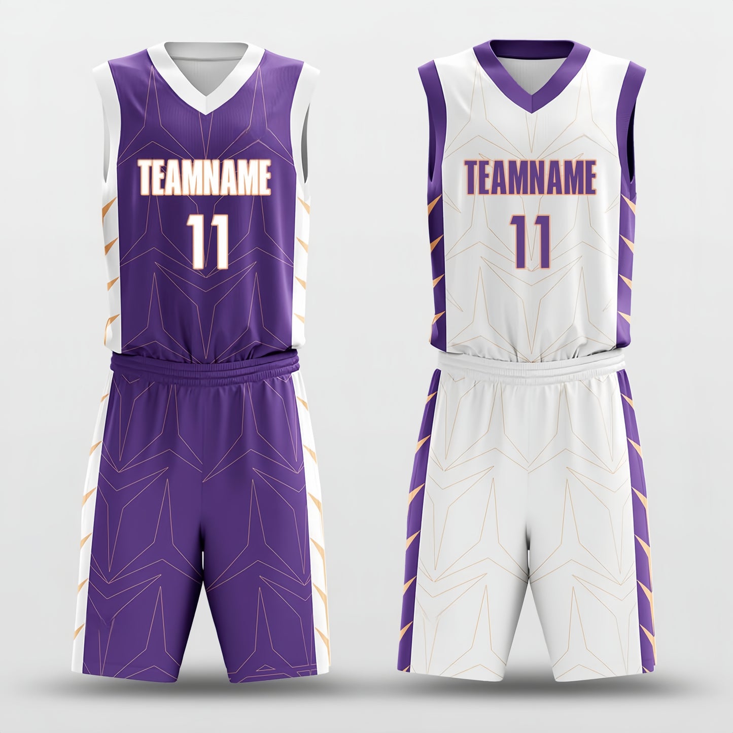 Dart -Custom Reversible Basketball Jersey with Shorts Subliamted
