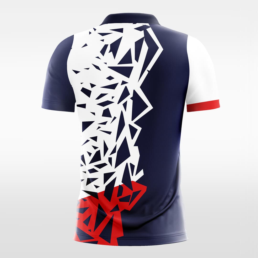 deep blue custom short soccer jersey