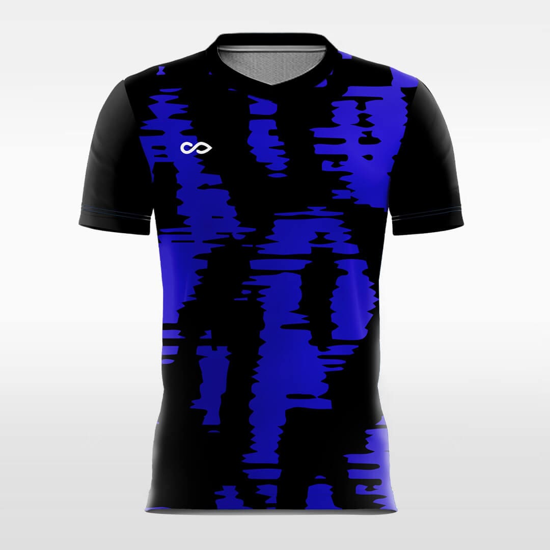 deep blue sleeve soccer jersey