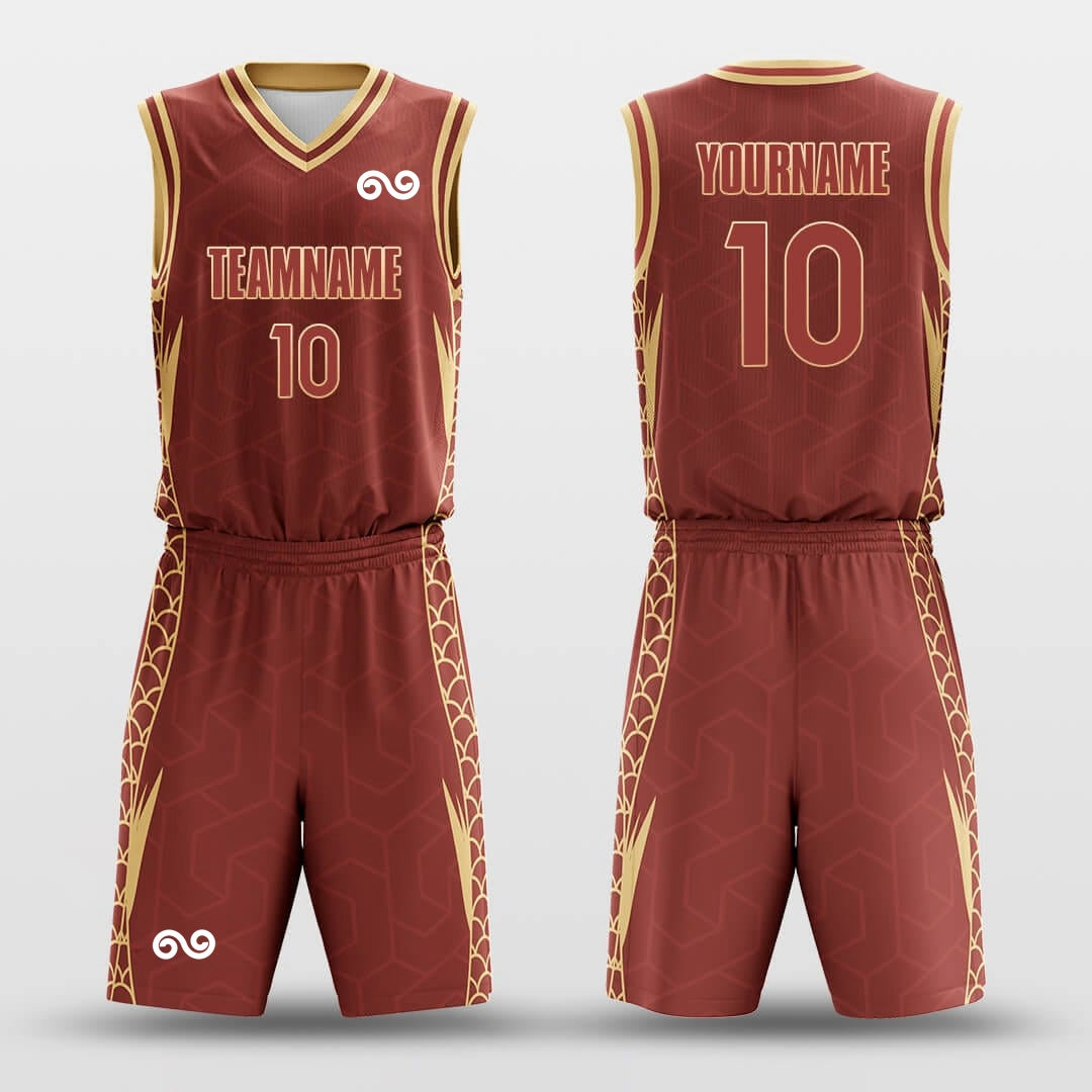 Dragon -Custom Basketball Jersey with Shorts Subliamted