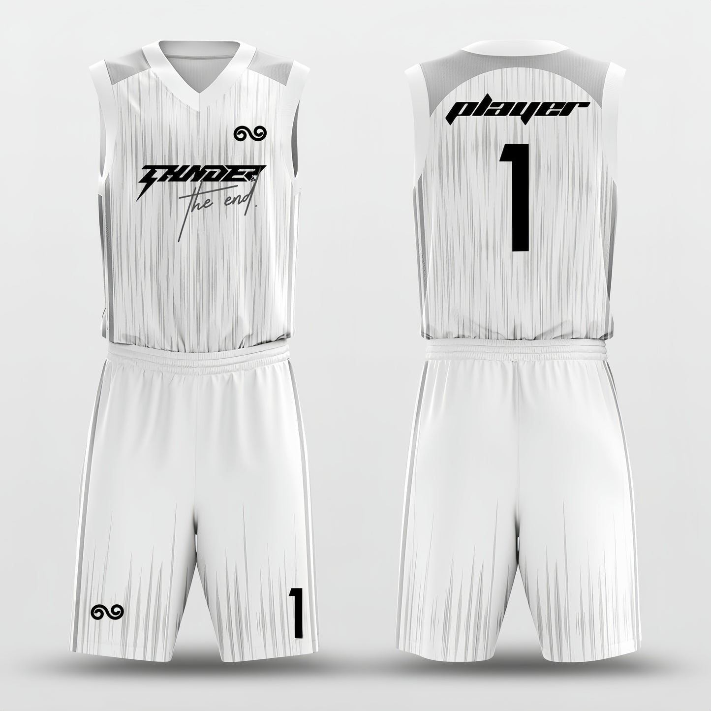 Drizzle -Custom Basketball Jersey with Shorts Subliamted