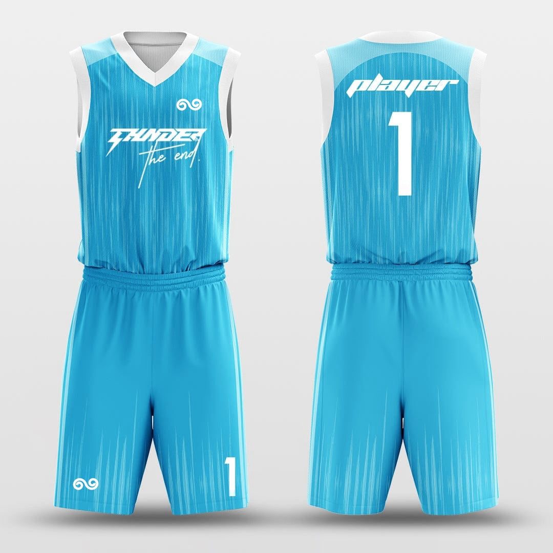 Drizzle -Custom Basketball Jersey with Shorts Subliamted