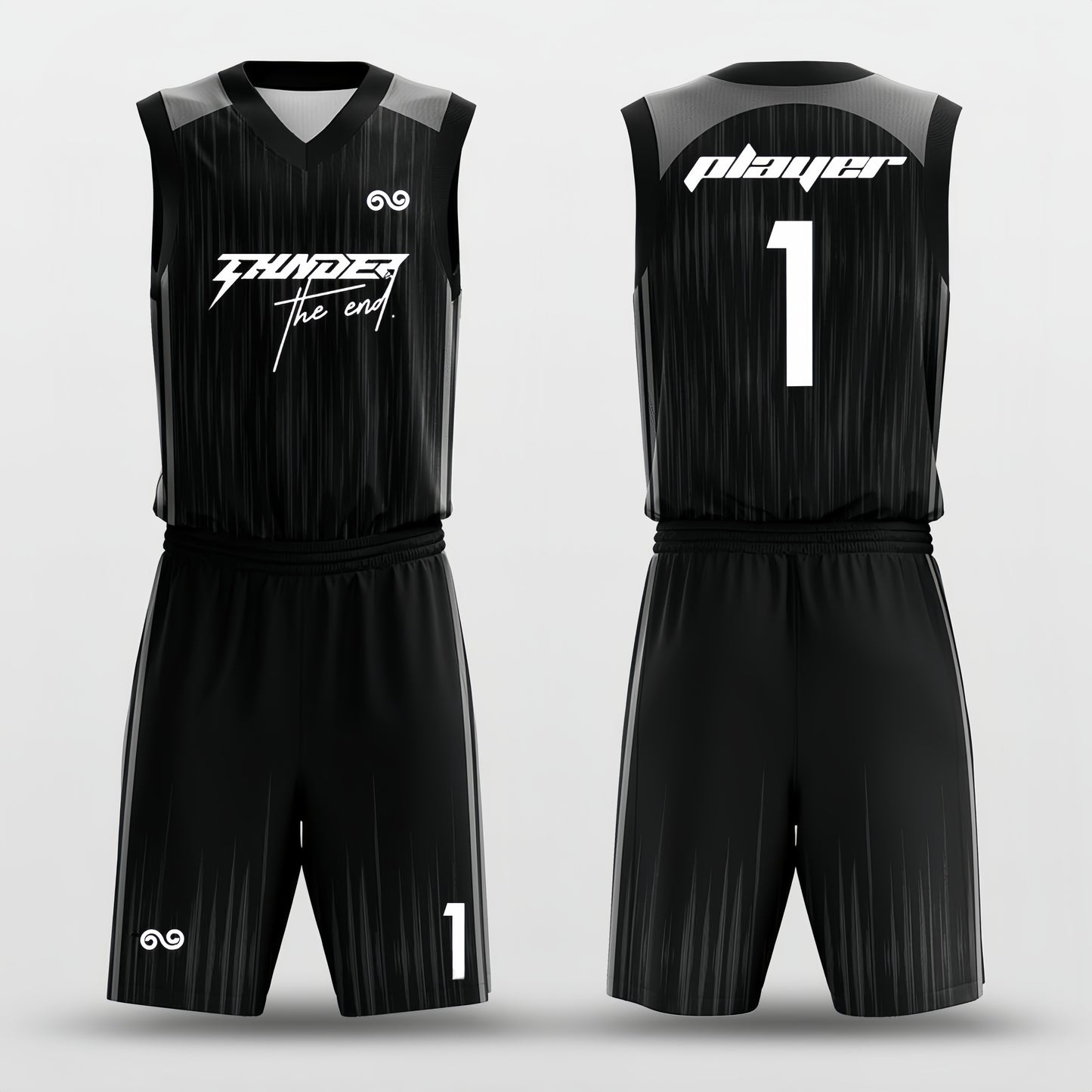Drizzle -Custom Basketball Jersey with Shorts Subliamted