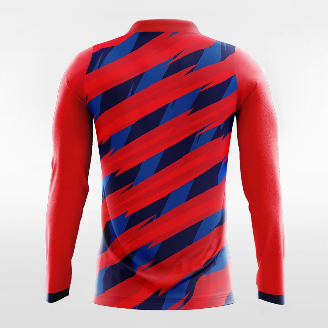 Thorn - Custom Long Sleeve Soccer Jersey Red for Men