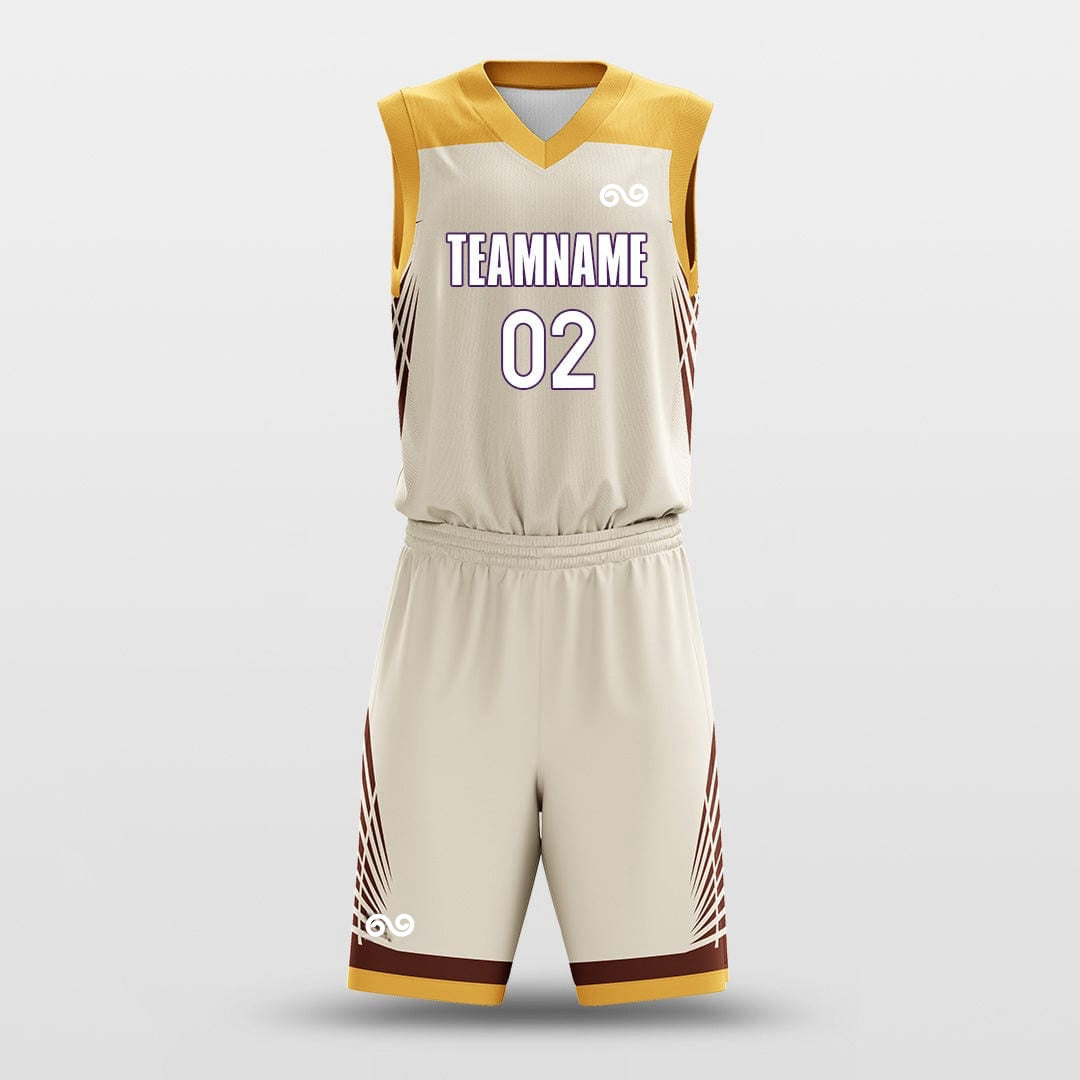 Feathered Maillard -Custom Basketball Jersey with Shorts Subliamted