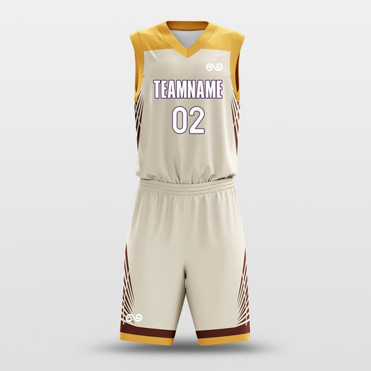 Feathered Maillard -Custom Basketball Jersey with Shorts Subliamted