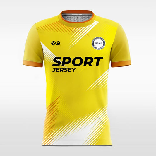 Feather Wave - Custom Soccer Jersey for Men Yellow Sublimated