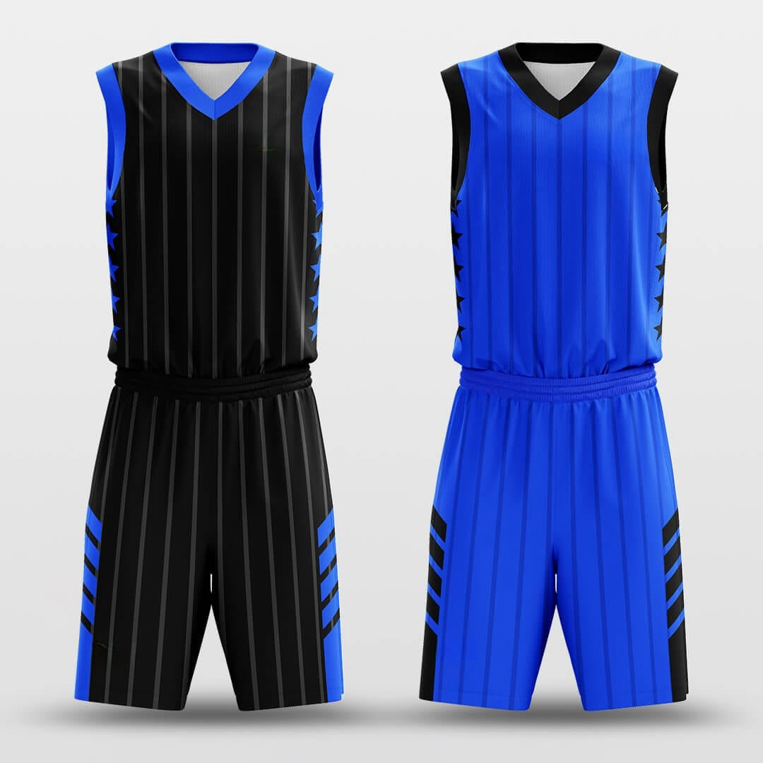 Fixed Star -Custom Reversible Basketball Jersey with Shorts Subliamted