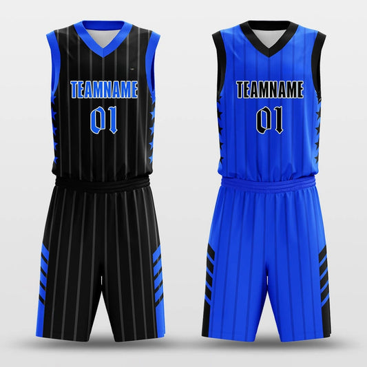 Fixed Star -Custom Reversible Basketball Jersey with Shorts Subliamted