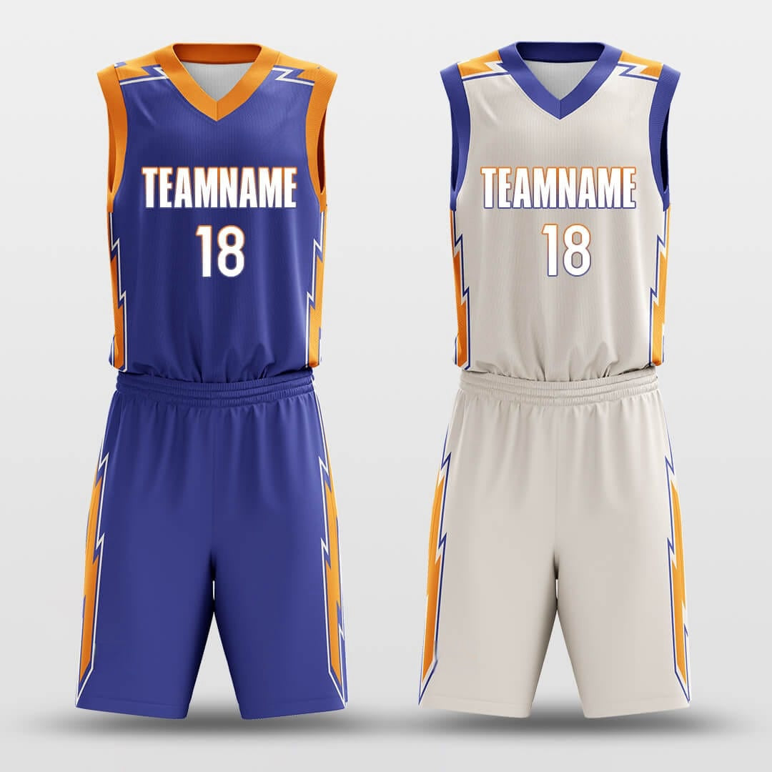 Flicker -Custom Reversible Basketball Jersey with Shorts Subliamted