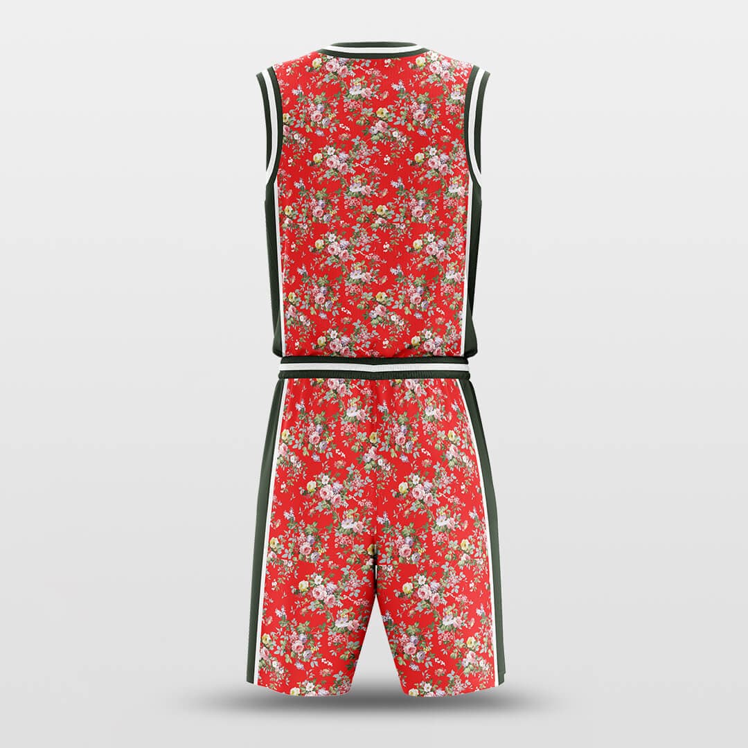 DongBei Flower1 -Custom Basketball Jersey with Shorts Subliamted