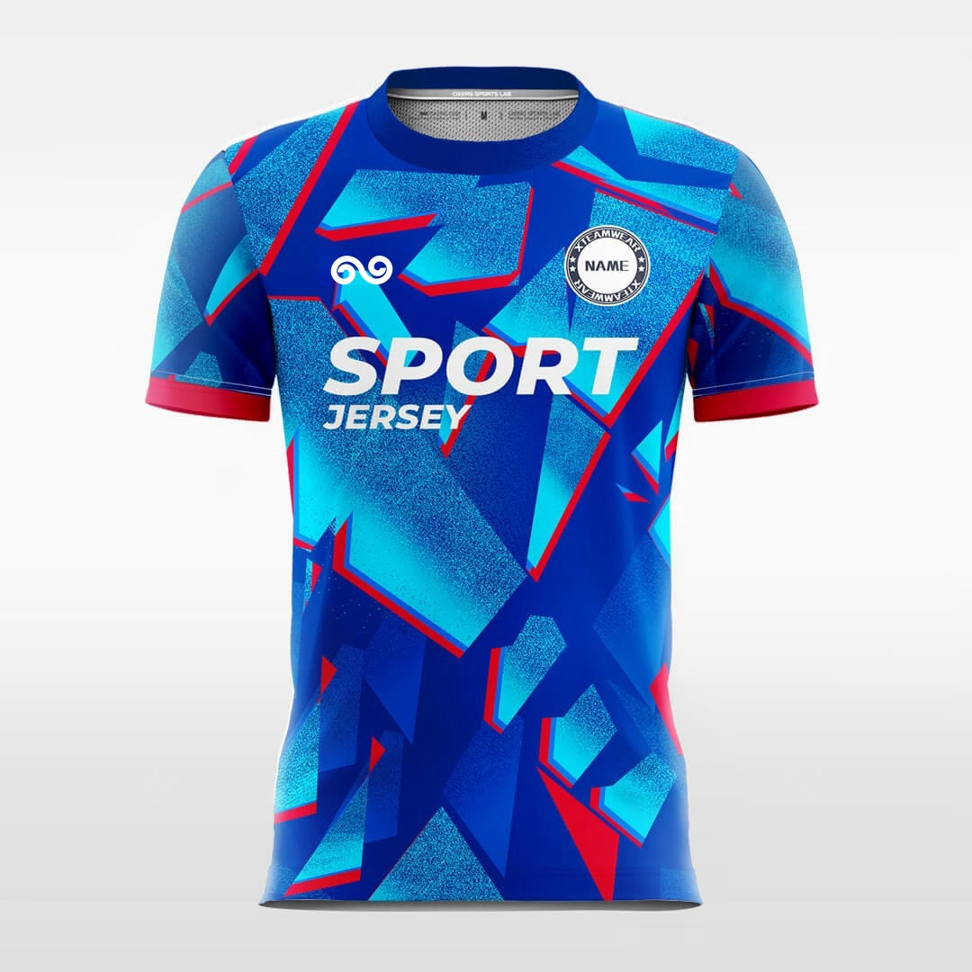 Glacier - Custom Soccer Jersey for Men Blue Sublimated