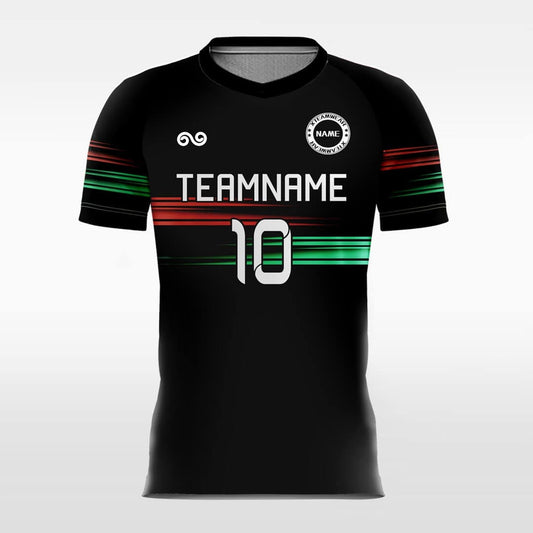 Glow Force - Custom Soccer Jersey for Men Black Sublimated