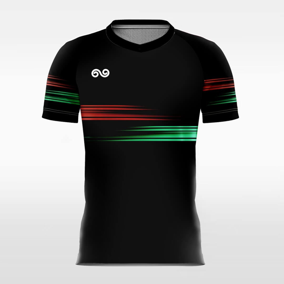 Glow Force - Custom Soccer Jersey for Men Black Sublimated