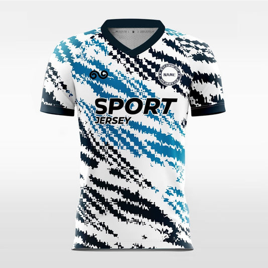 Gravity - Custom Soccer Jersey for Men Black and Blue Sublimated